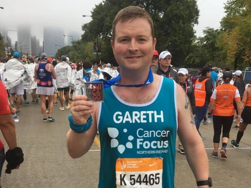 Marathon runner Gareth notches up the miles for Cancer Focus NI