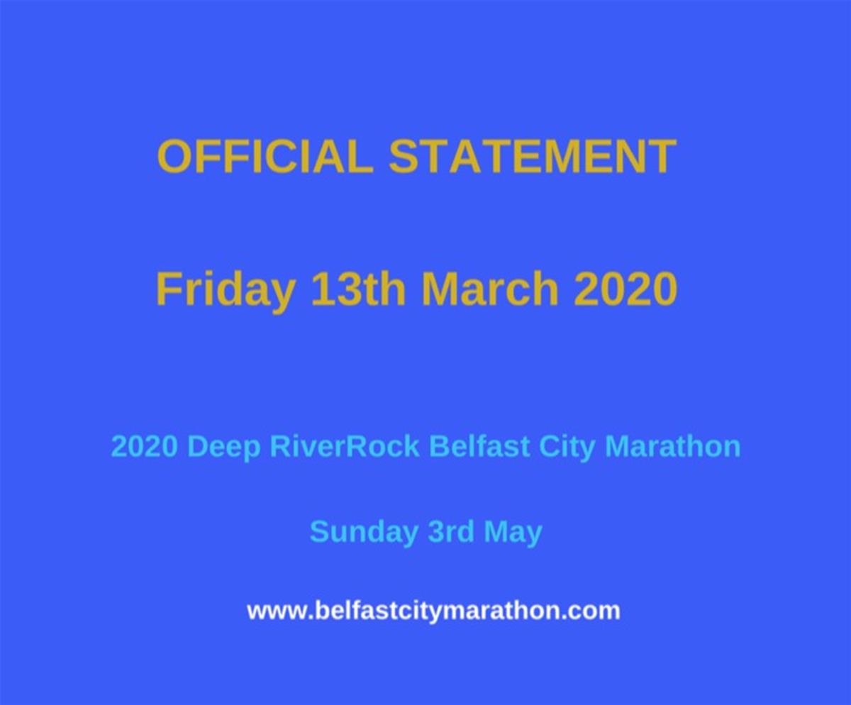 Statement from Belfast City Marathon Ltd 13th March 2020