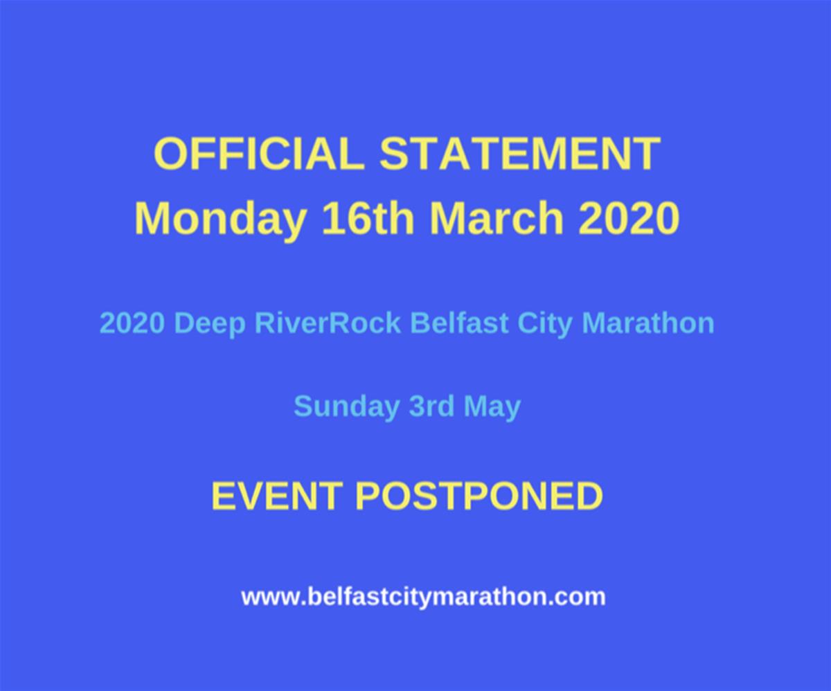 Statement from Belfast City Marathon Ltd 16th March 2020