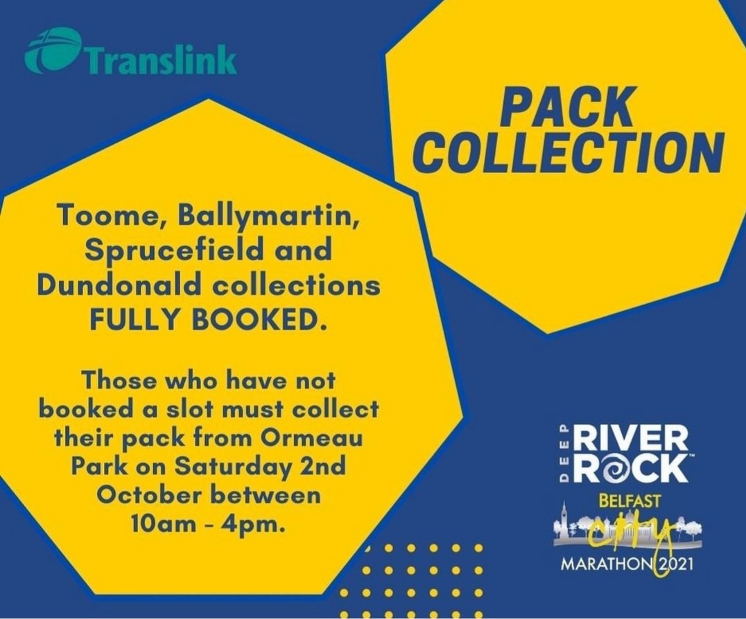 Pack Collection September Dates Fully Booked