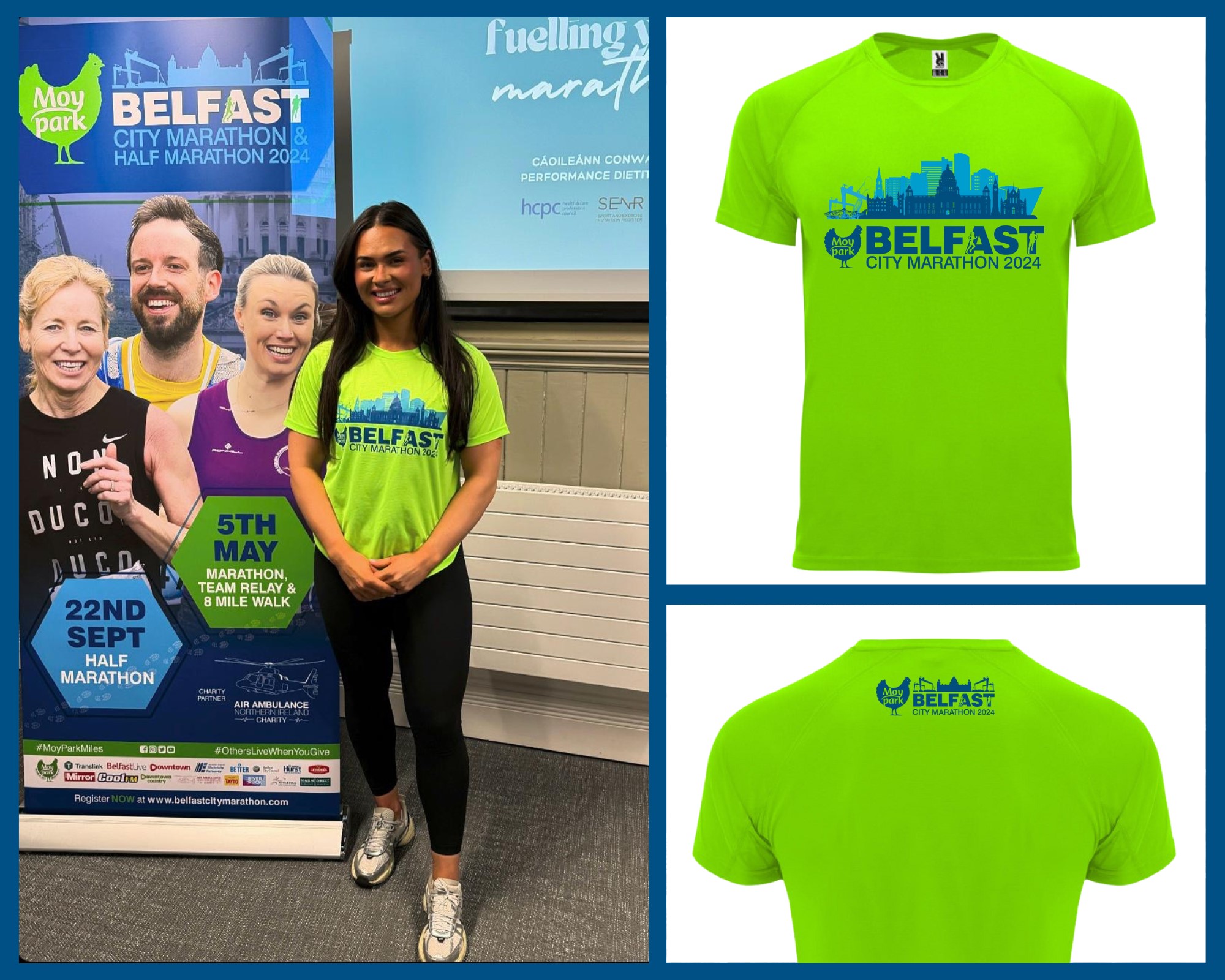 2024 Moy Park Belfast City Marathon T-Shirt REVEAL